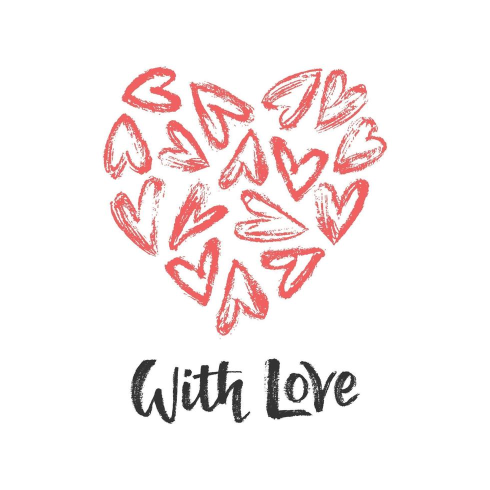 With love hand lettering vector