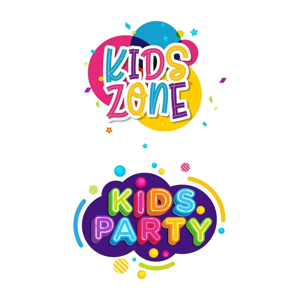 diseño de icono de vector de evento de título de niños