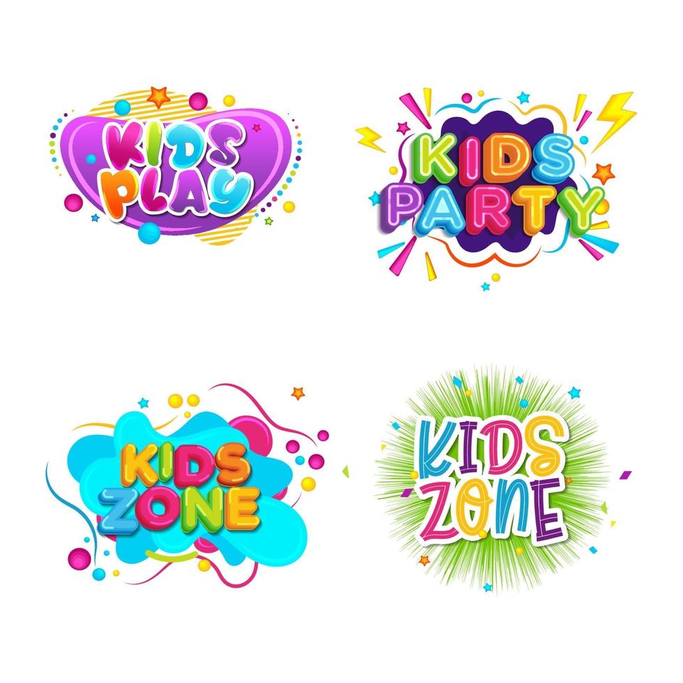 diseño de icono de vector de evento de título de niños