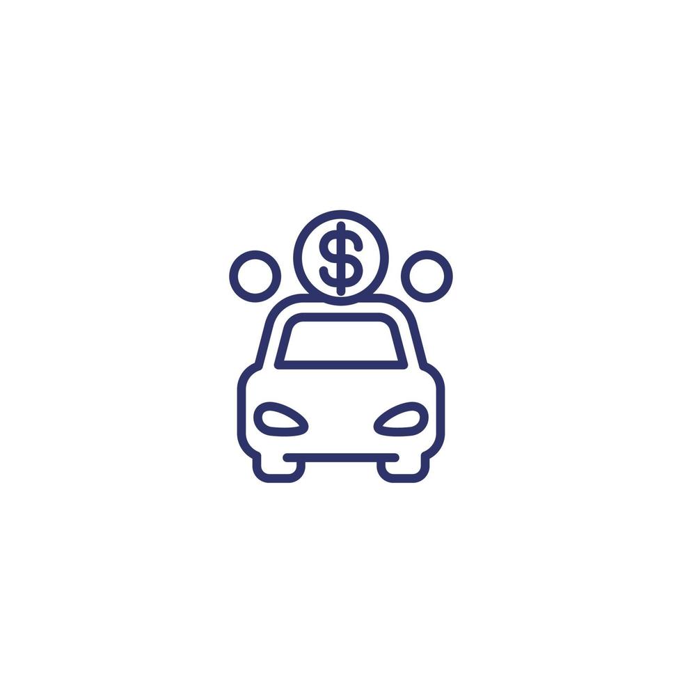 car payment line icon, vector.eps vector