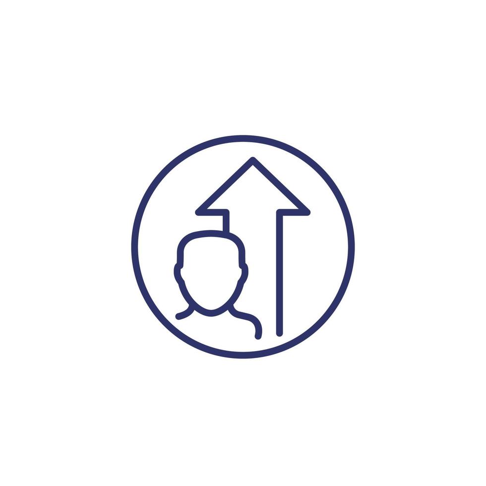 career growth line vector icon.eps