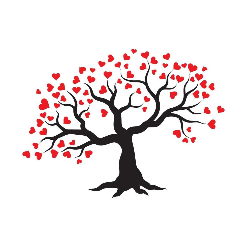 tree branch love vector ilustration design