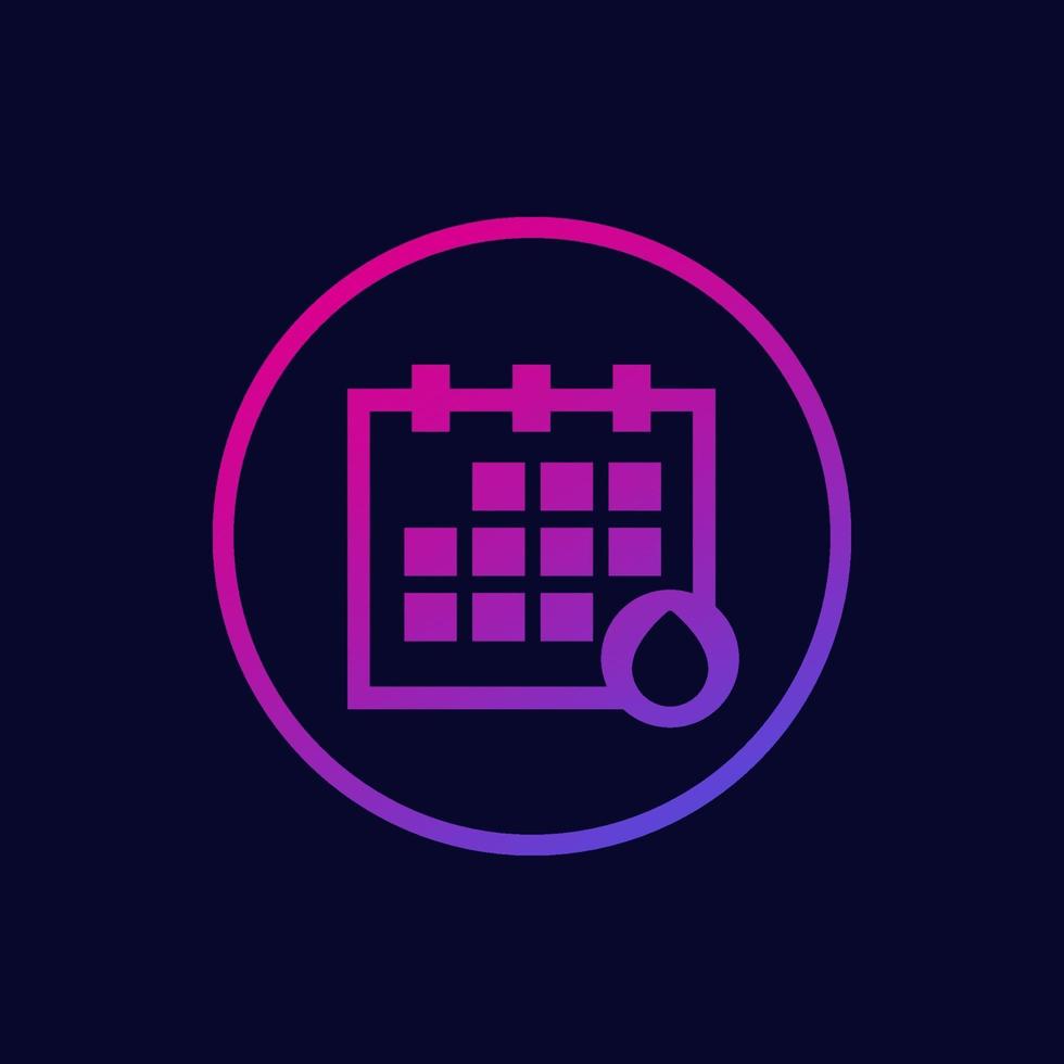 menstruation calendar, menstrual cycle vector icon.eps