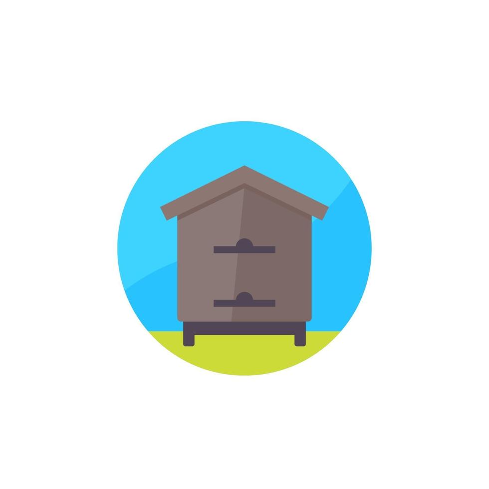 Hive, apiary icon, flat design.eps vector