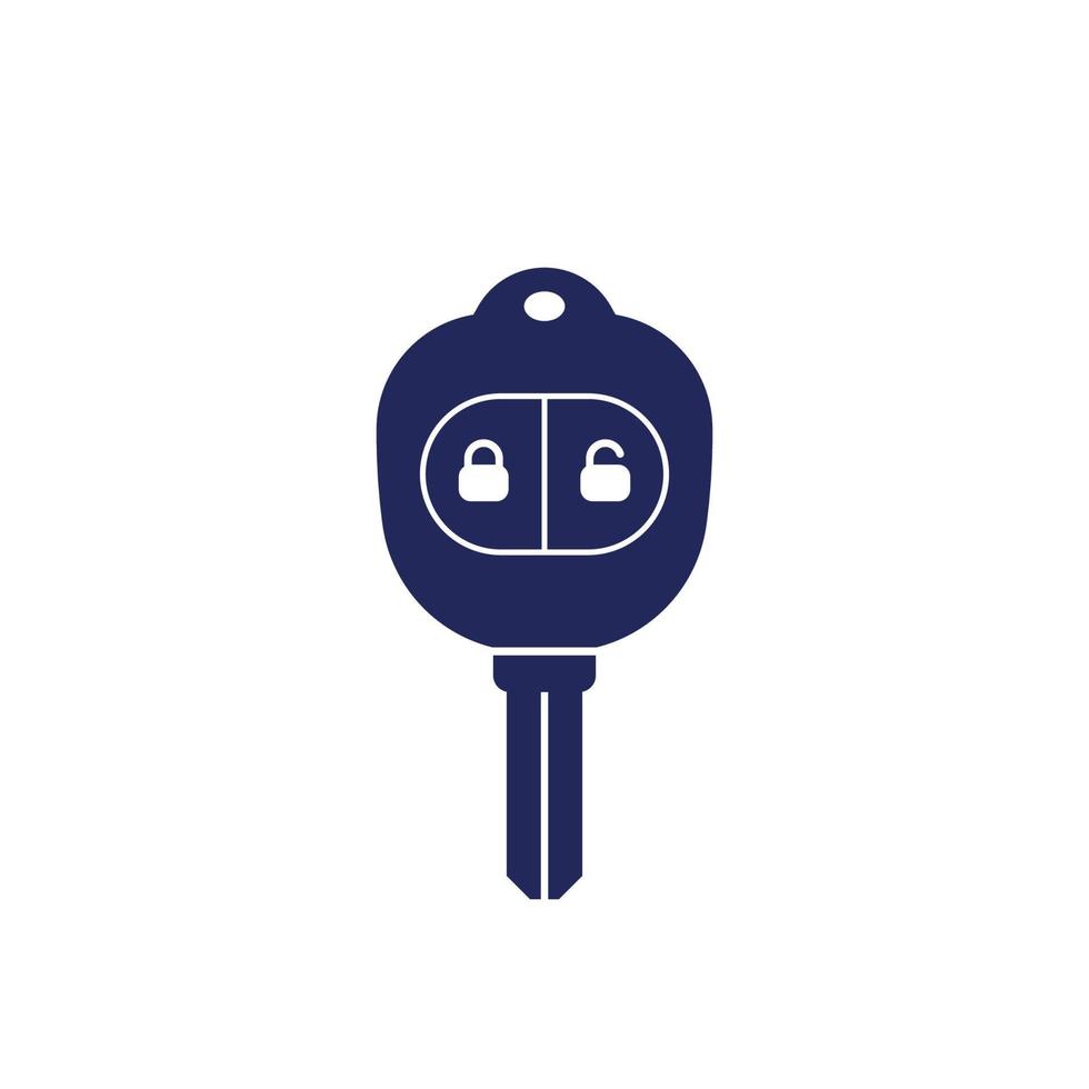 car key with alarm icon on white.eps vector