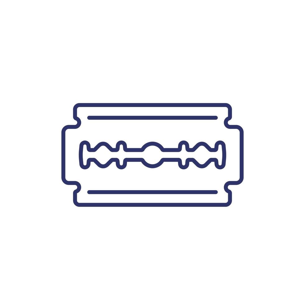 razor blade, line vector icon.eps