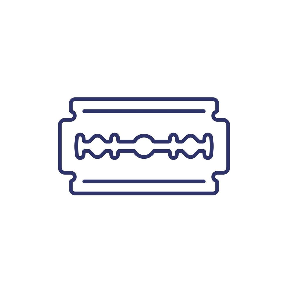 razor blade, line vector icon.eps