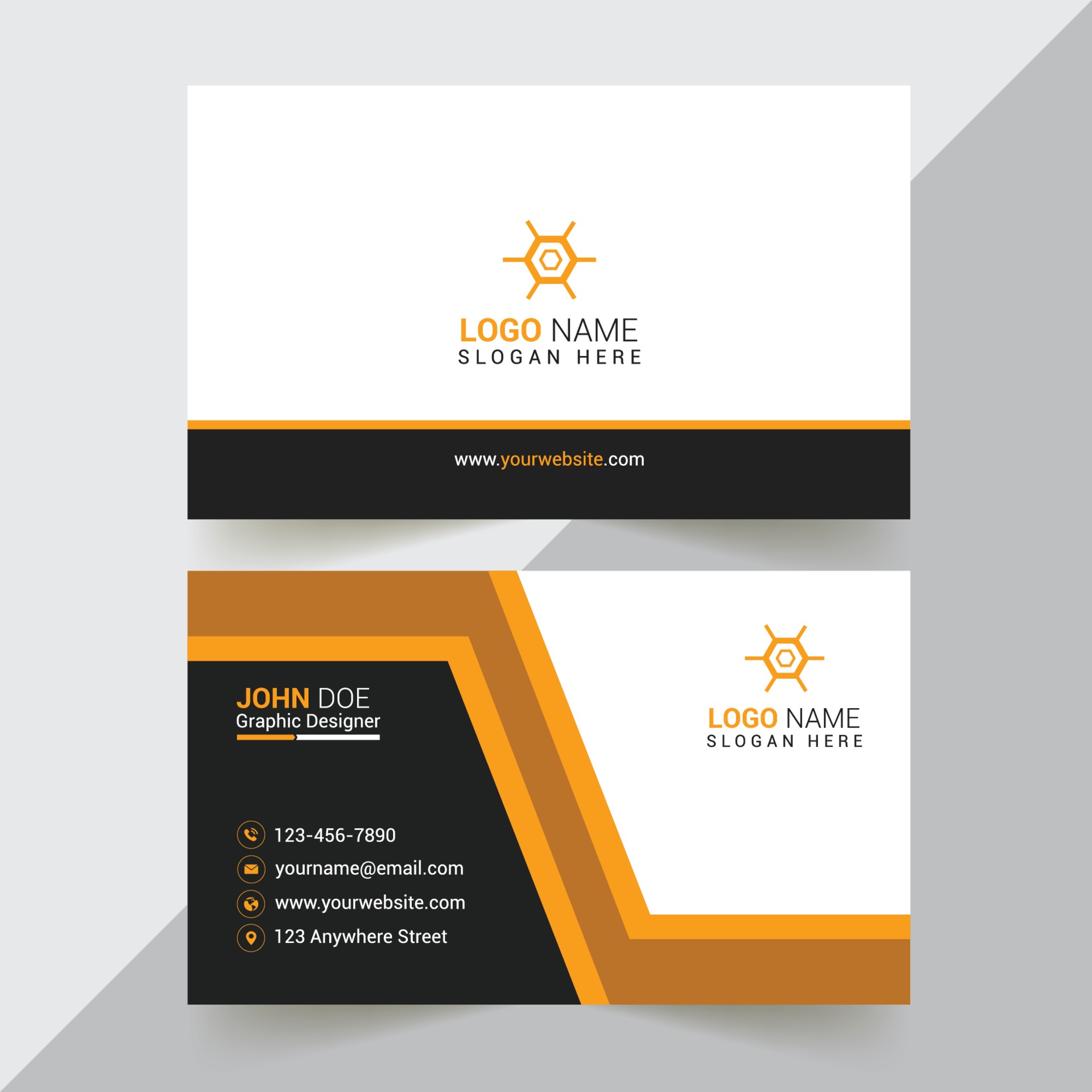 Modern Professional Business Card Template, Simple Business Card Intended For Professional Name Card Template