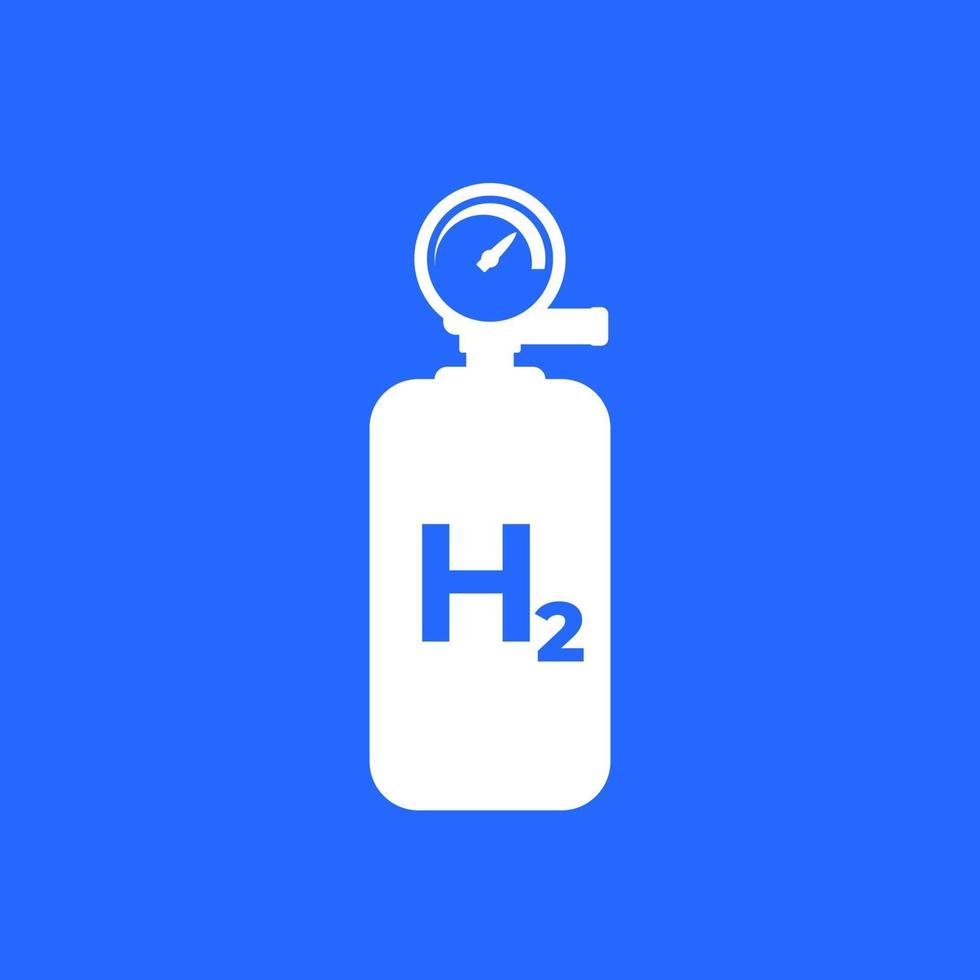 hydrogen tank, cylinder icon, vector.eps vector