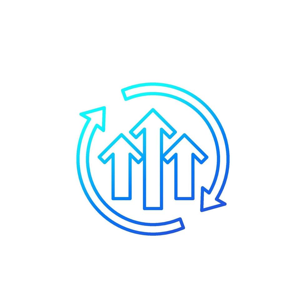 growth cycle icon, line vector.eps vector