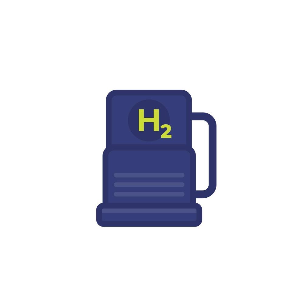 hydrogen car station icon, flat style.eps vector