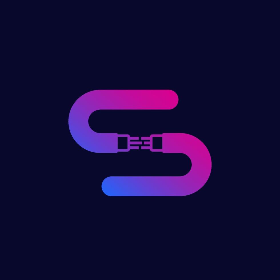 optic fiber bandwidth vector icon with cables.eps