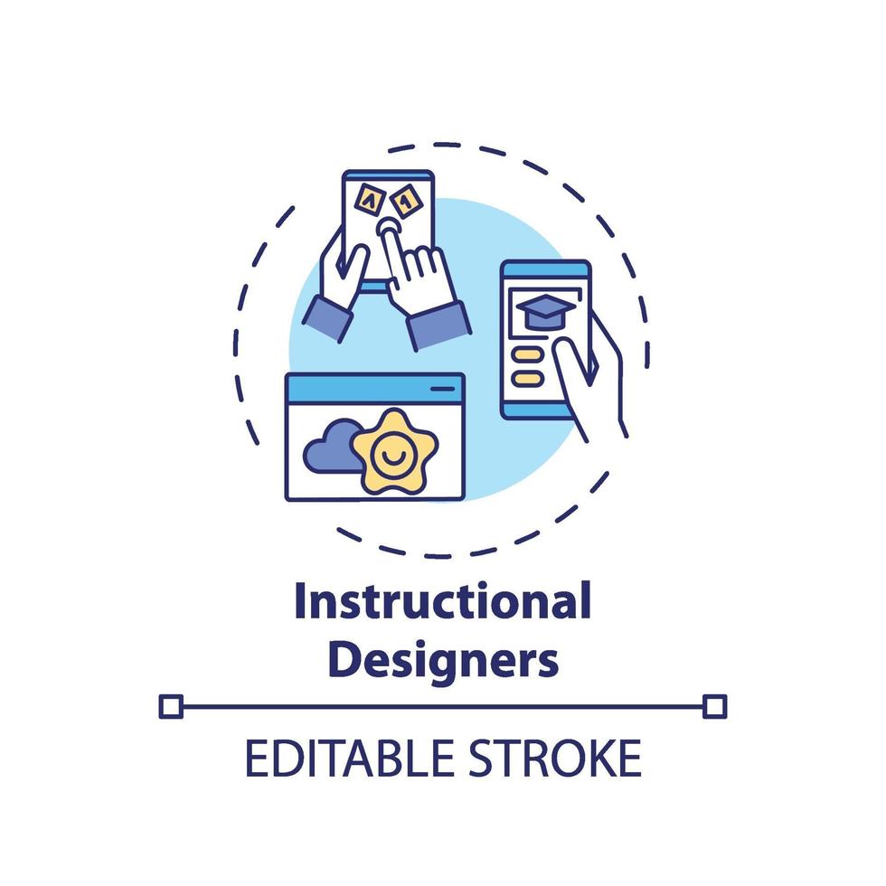 Instructional designers concept icon vector