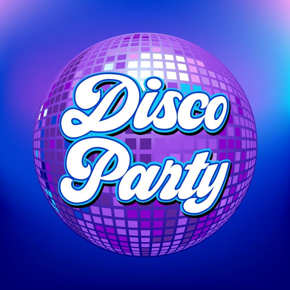 Disco party background for poster or flyer vector