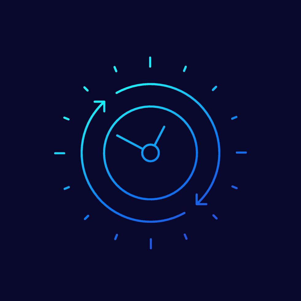 Duration icon, thin line vector.eps 2061807 Vector Art at Vecteezy