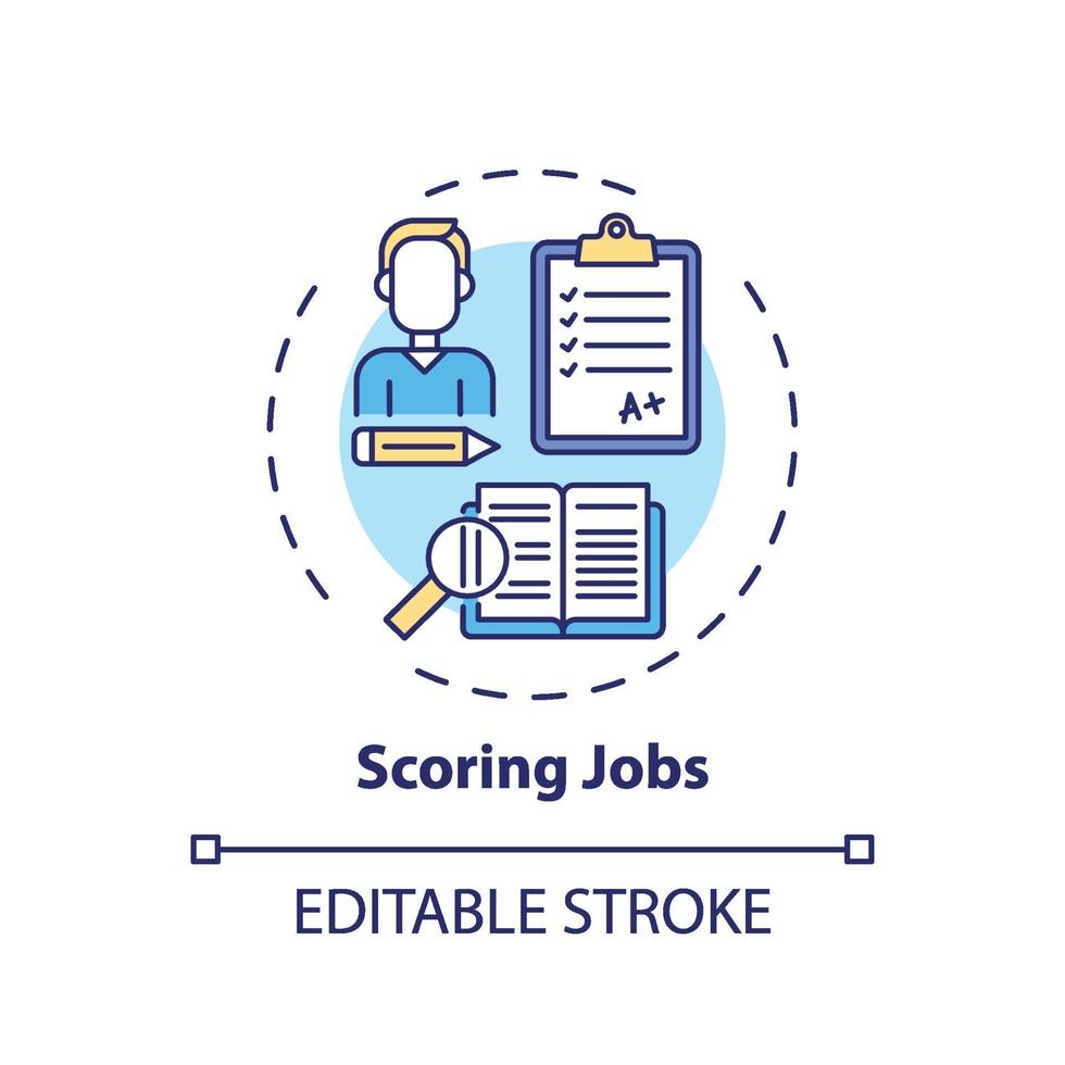 Scoring jobs concept icon vector