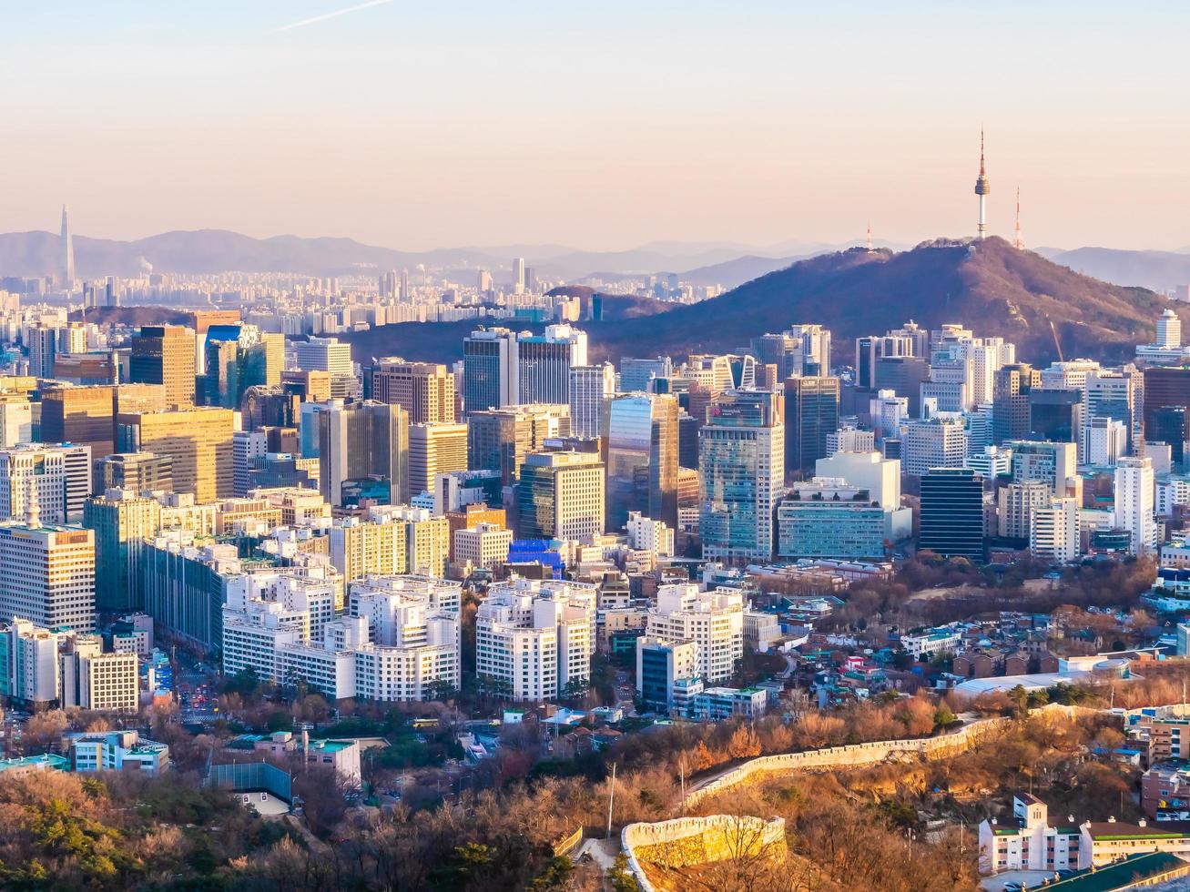 vista de la ciudad de seúl, corea del sur foto