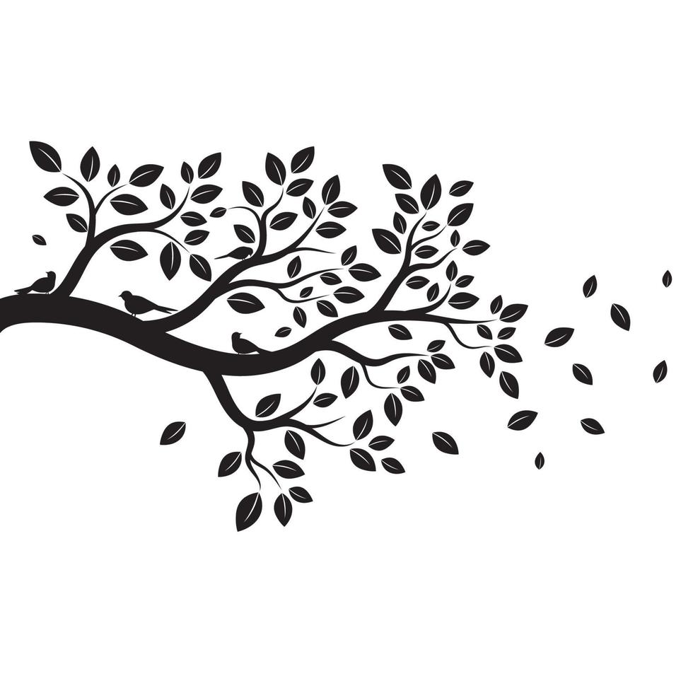 Tree branch vector ilustration design