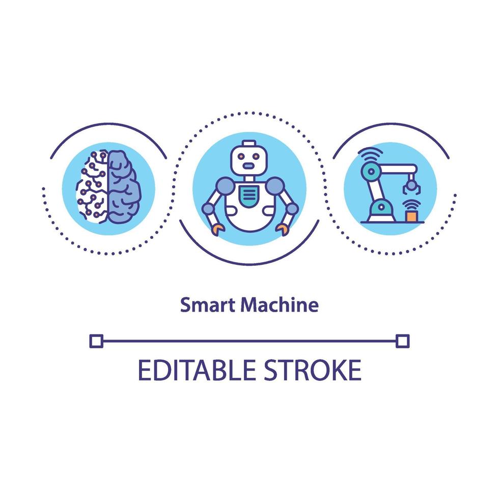 icono de concepto de máquina inteligente vector