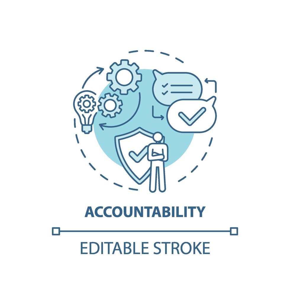 Accountability concept icon vector