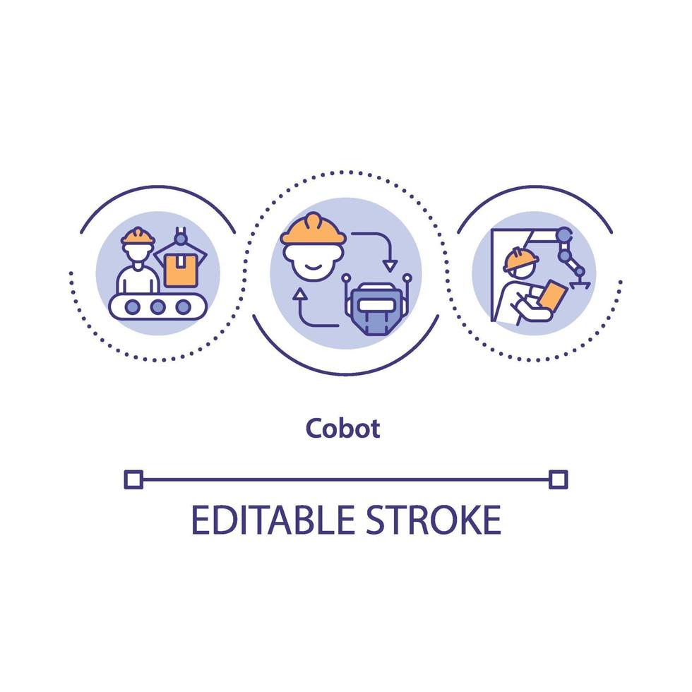 Collaborative robot concept icon vector