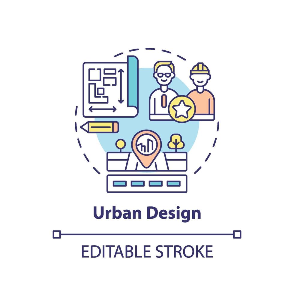 Urban design concept icon vector