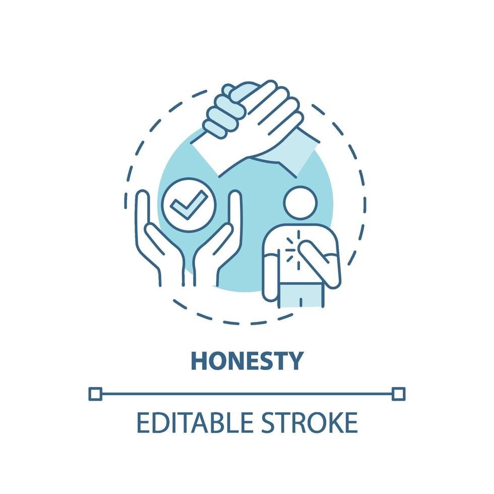 Honesty concept icon vector