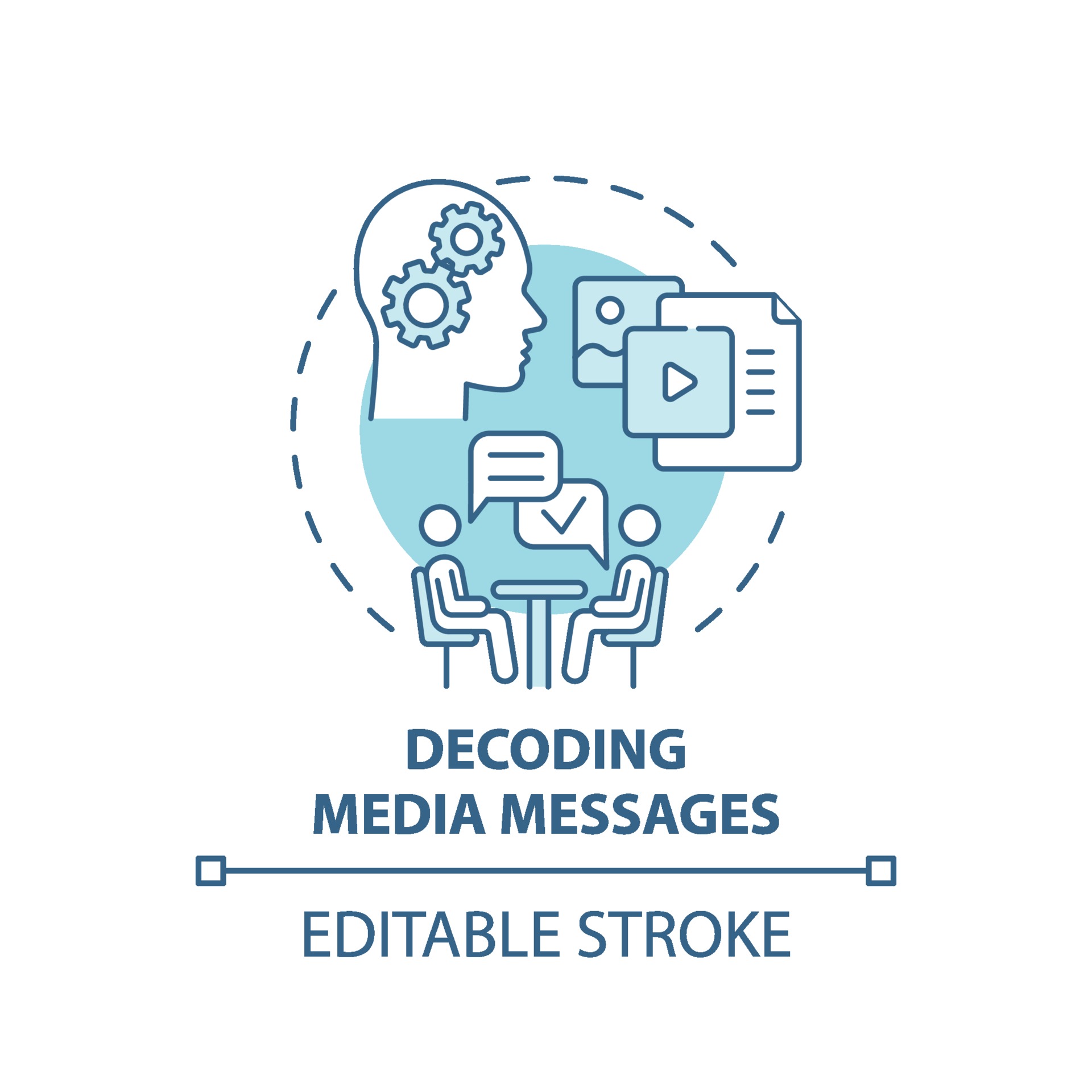 Decoding media messages concept icon 2062057 Vector Art at Vecteezy