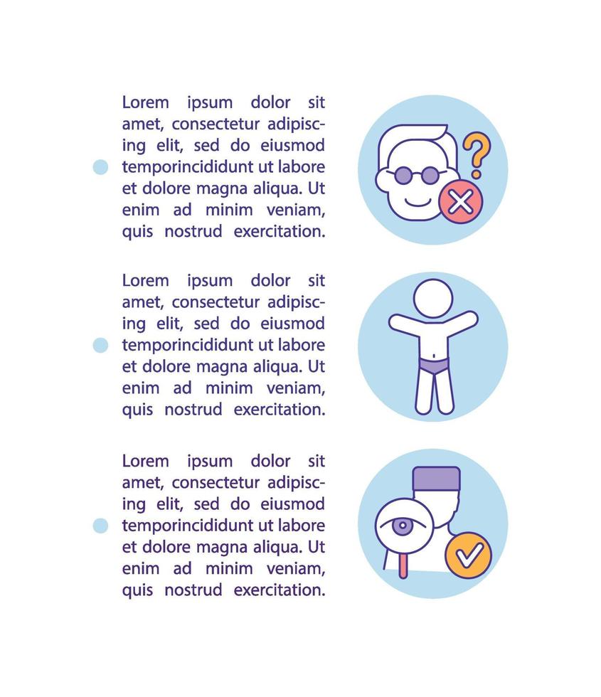 Underwear rule to prevent child abuse concept icon with text vector