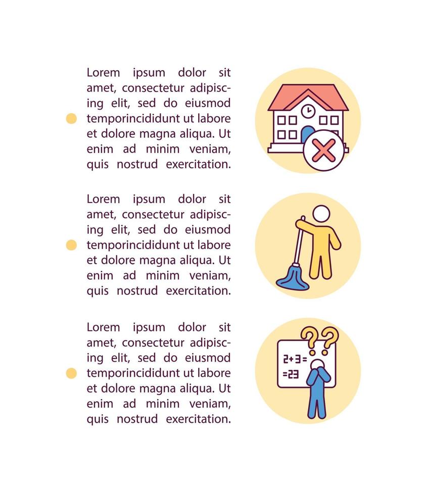 Child labor concept icon with text vector