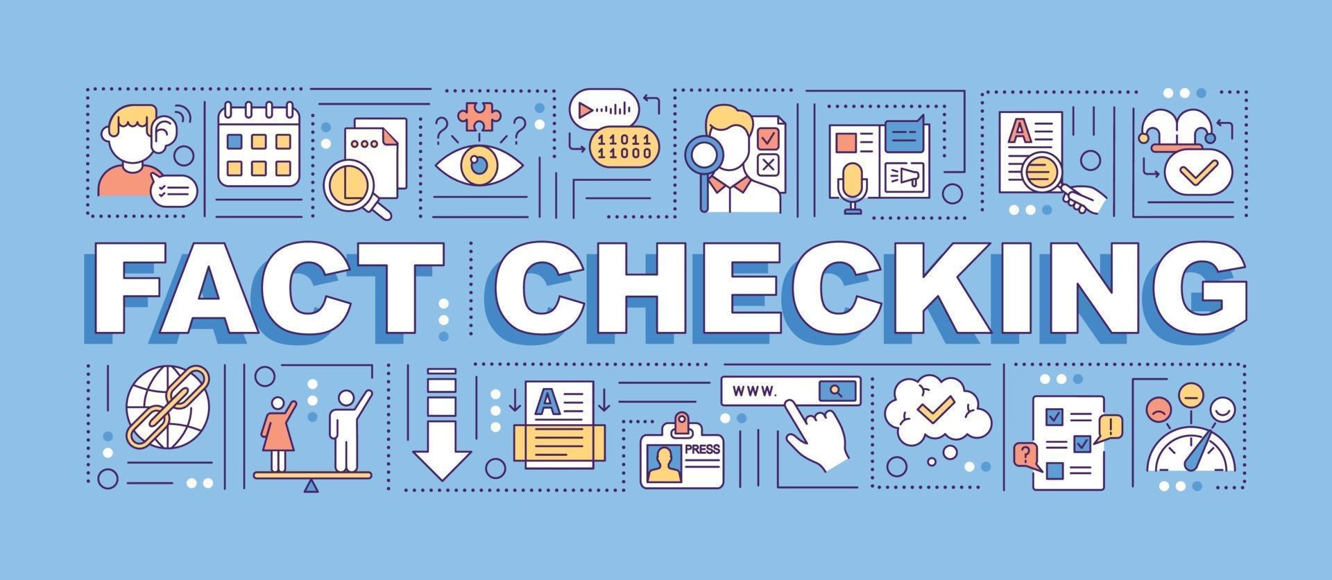 Fact checking word concepts banner vector
