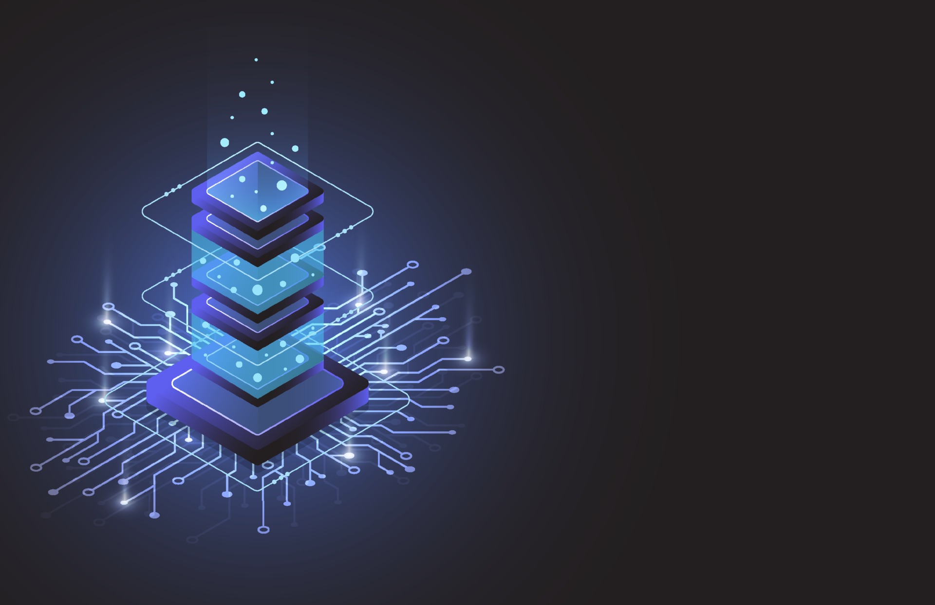 Server room isometric, Cloud storage data, Data center, Big data