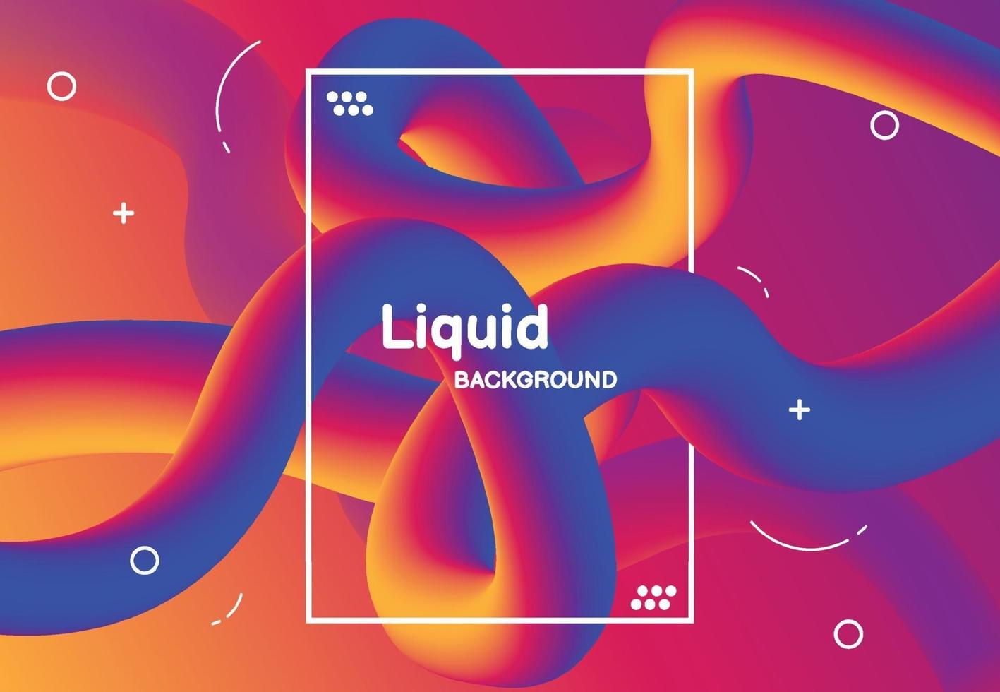 Liquid color background design. Modern colorful flow poster. Vector illustration