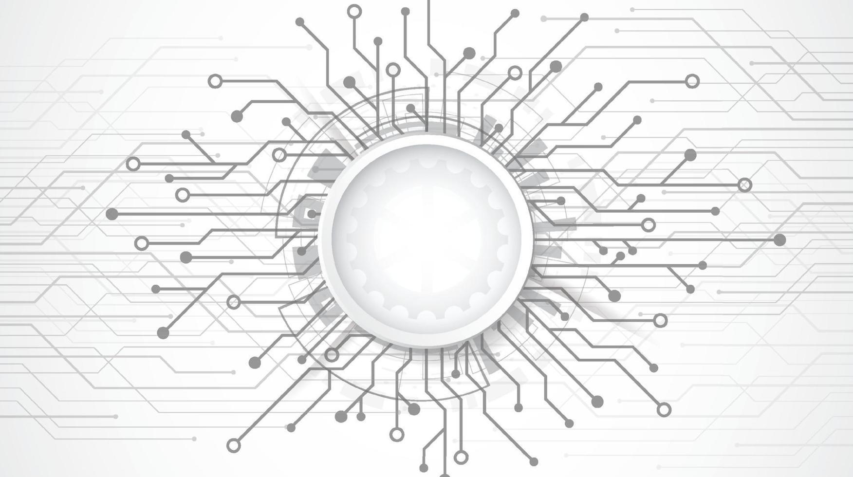 Abstract 3d design background with technology dot and line circuit board texture. Modern engineering, futuristic, science communication concept. Vector illustration