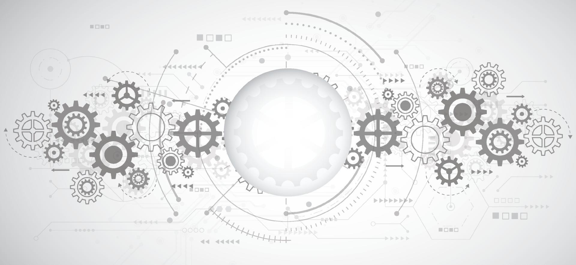 Abstract 3d design background with technology dot and line circuit board texture. Modern engineering, futuristic, science communication concept. Vector illustration