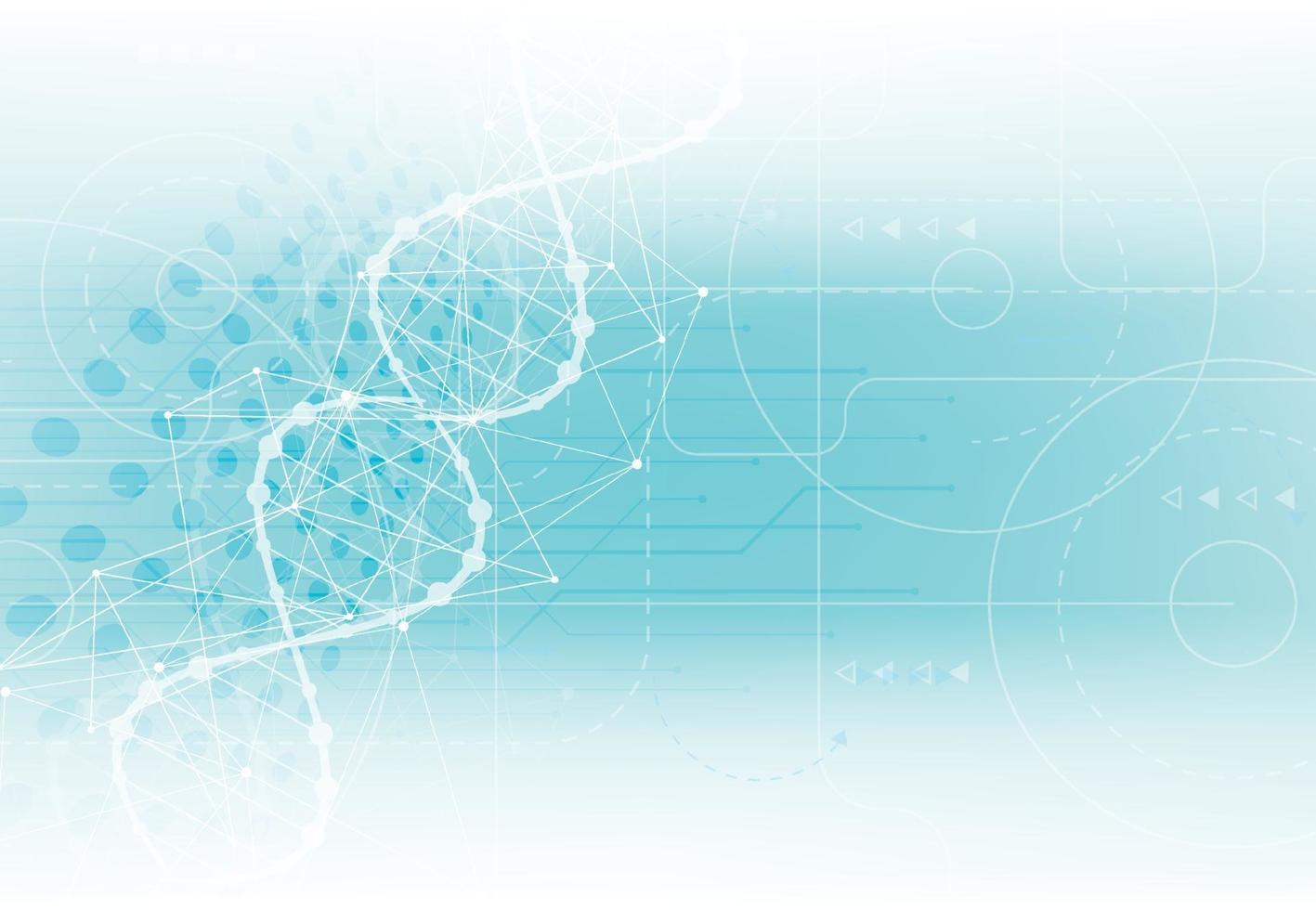 Science template, wallpaper or banner with a DNA molecules. vector