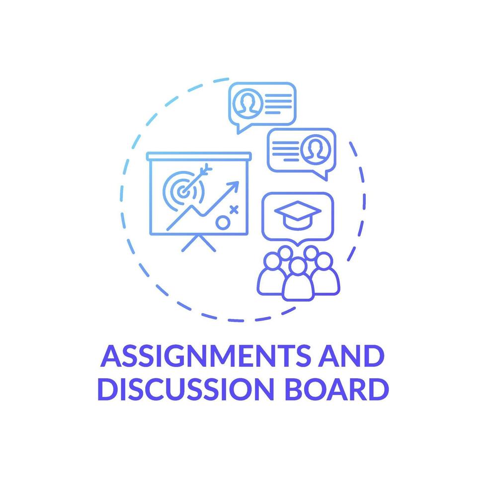 Assignments and discussion board concept icon 2062312 Vector Art at