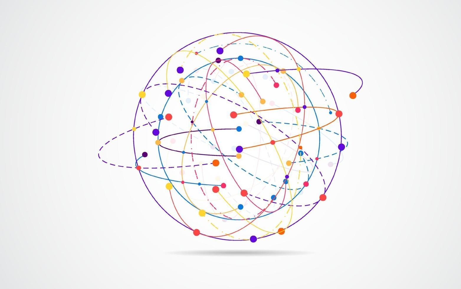 Global network connection. World map point and line composition concept of global business. Vector Illustration