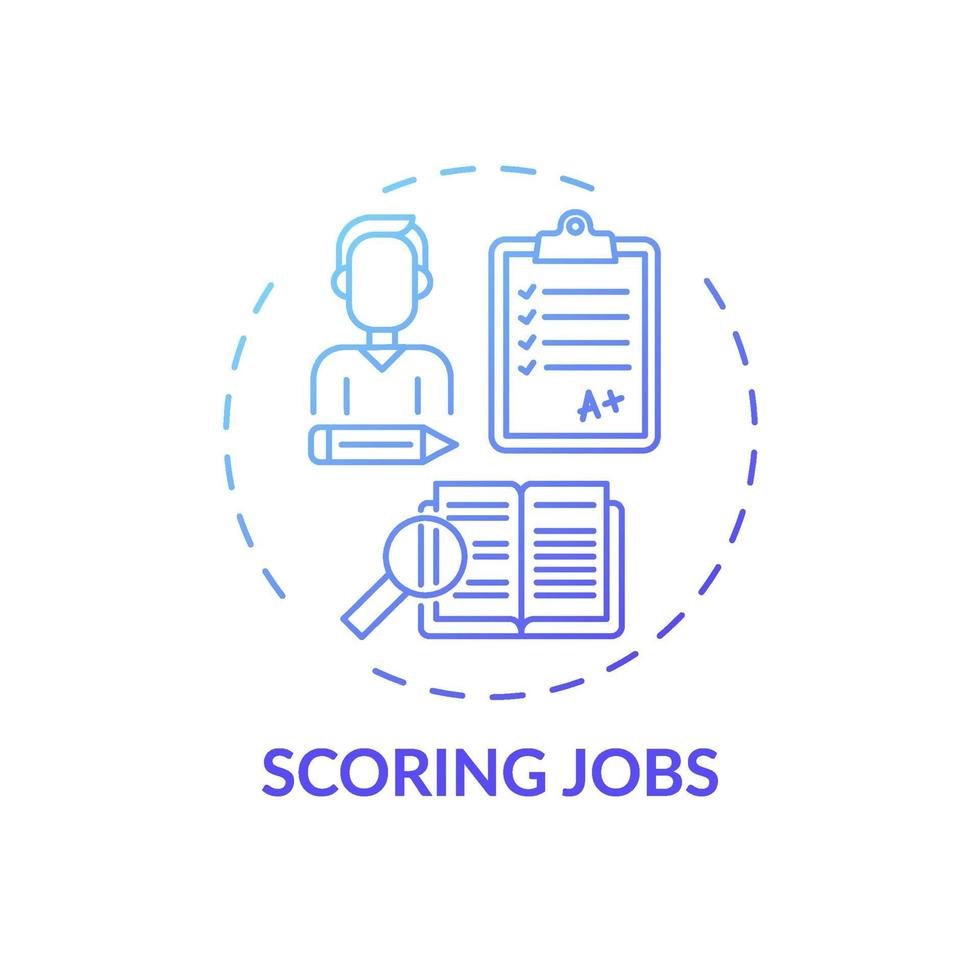 Scoring jobs concept icon vector