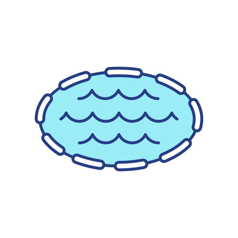 Swimming pool RGB color icon vector