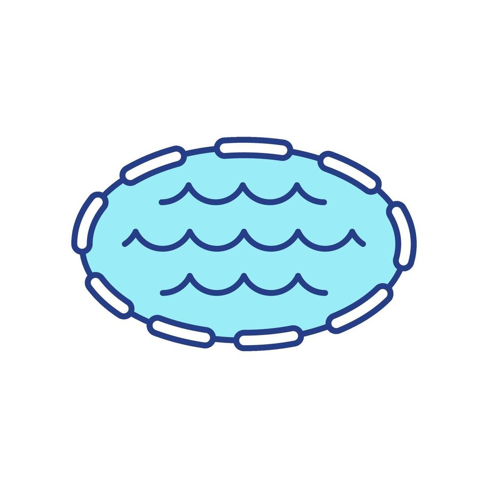 Swimming pool RGB color icon vector