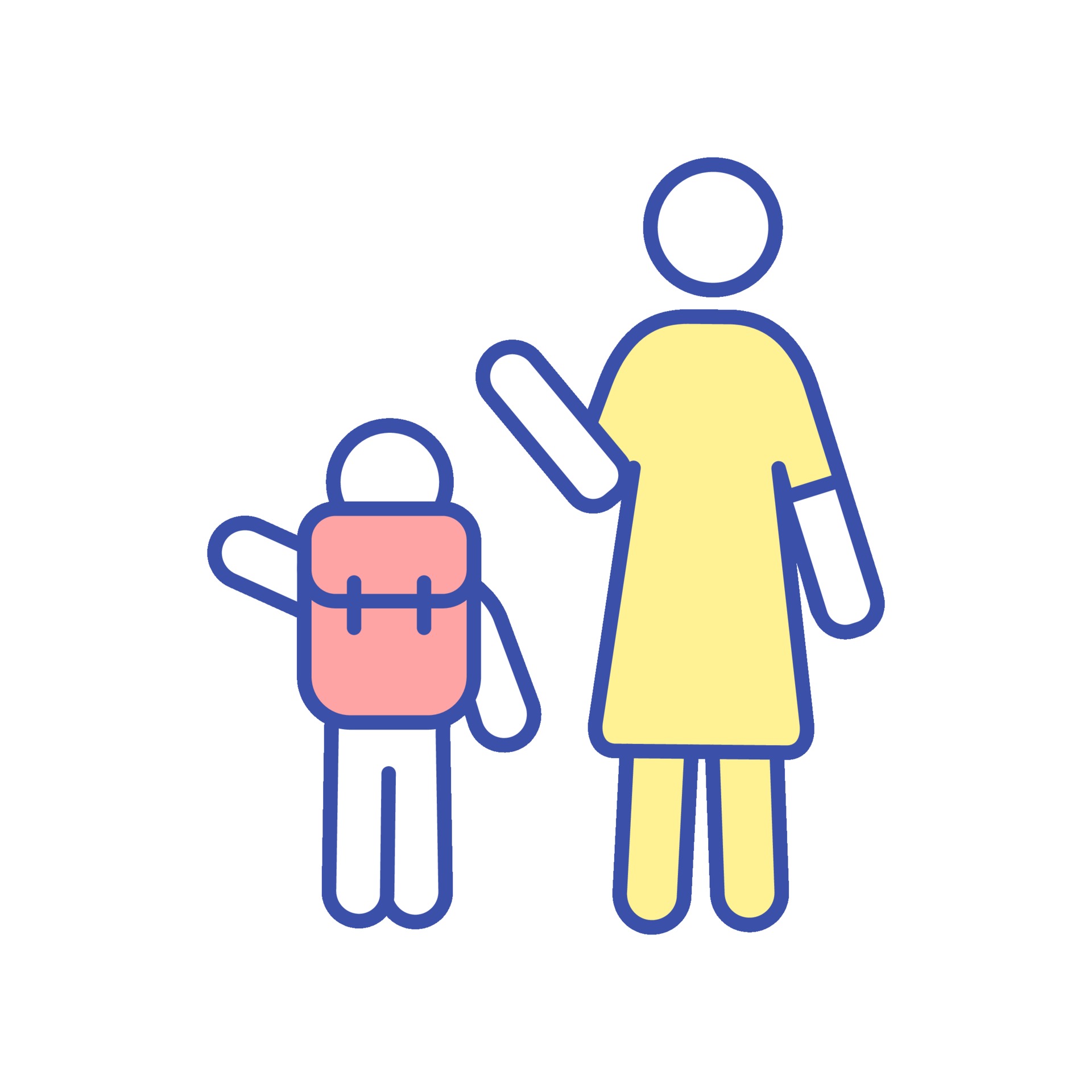 Parent Seeing Off Child To School Rgb Color Icon Vector Art At Vecteezy