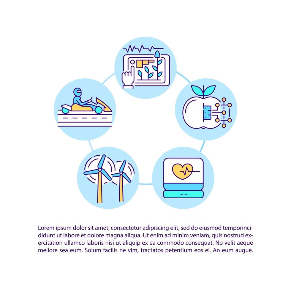 Displaying data visual forms concept icon with text vector