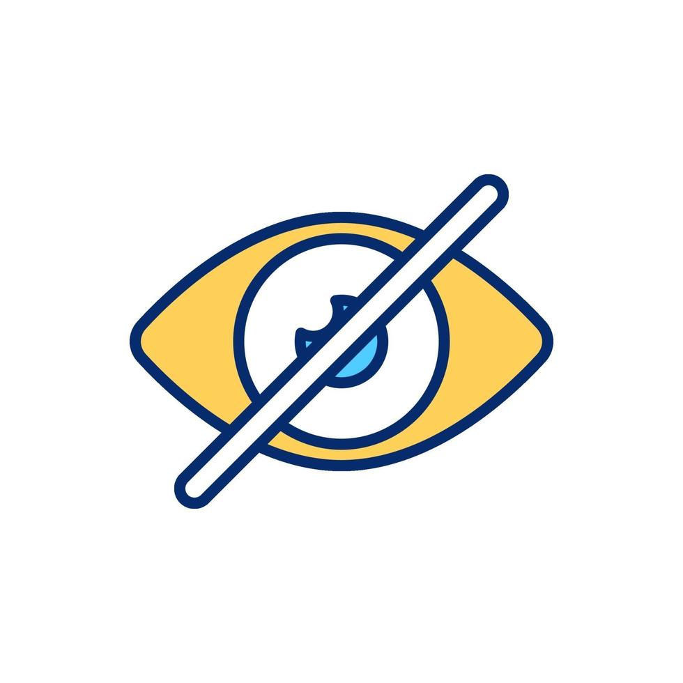 Not visible RGB color icon vector