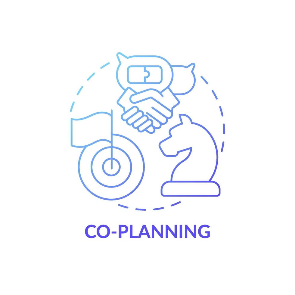 Co-planning concept icon vector