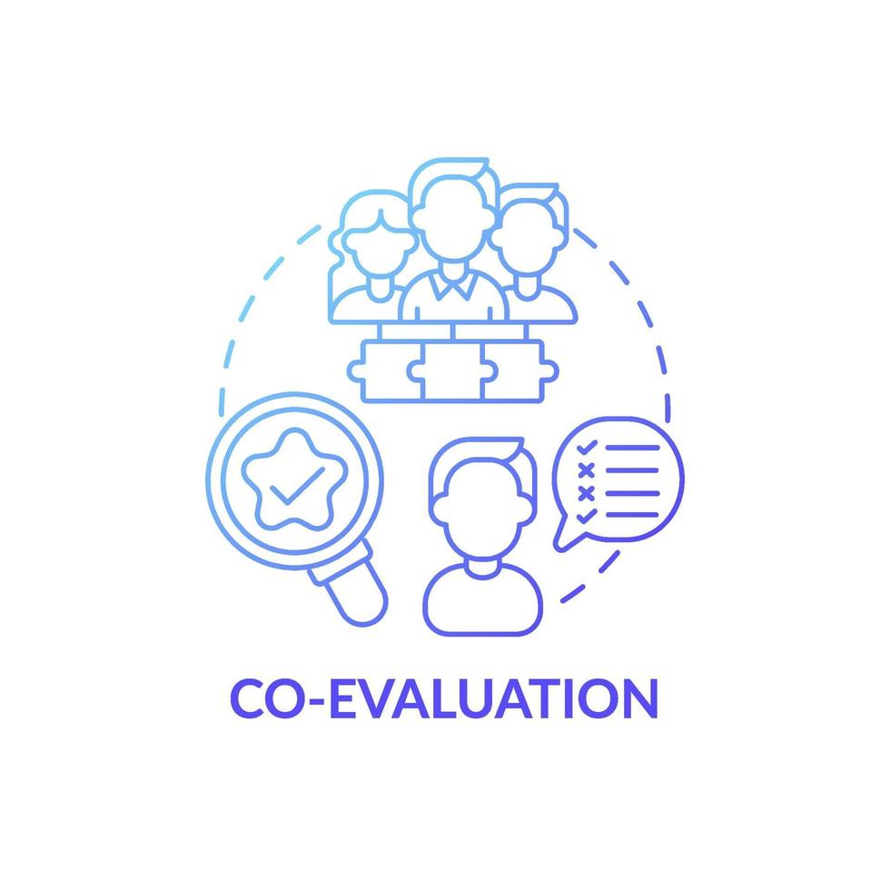 Co-evaluation concept icon vector