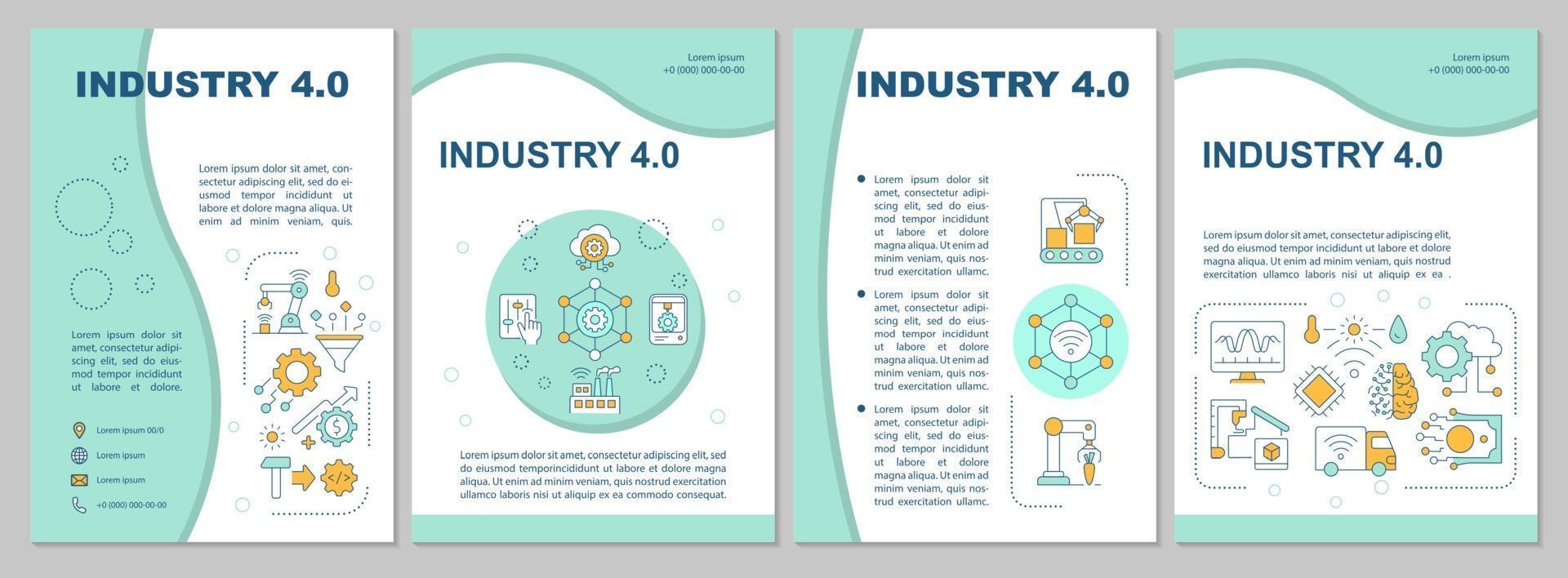 Plantilla de folleto de automatización empresarial vector