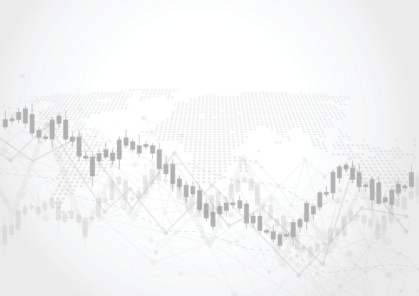 Business candle stick graph chart of stock market investment trading on white background design. Bullish point, Trend of graph. Vector illustration