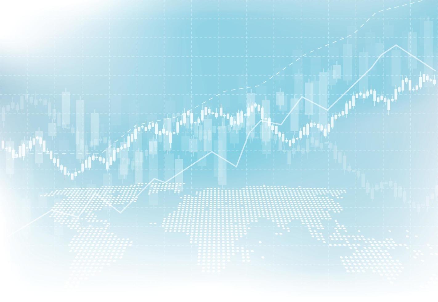 Business candle stick graph chart of stock market investment trading on white background design. Bullish point, Trend of graph. Vector illustration