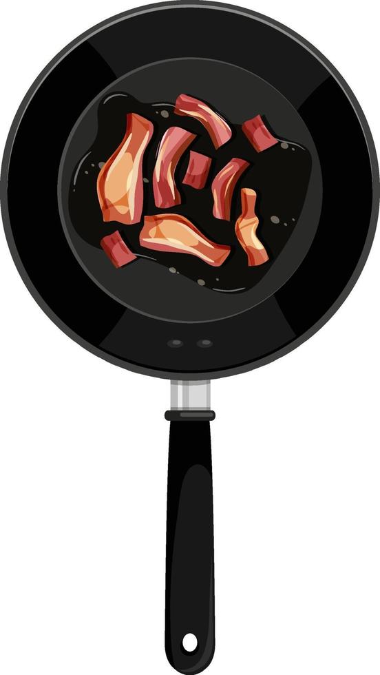 Breakfast in the pan isolated vector